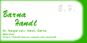 barna handl business card